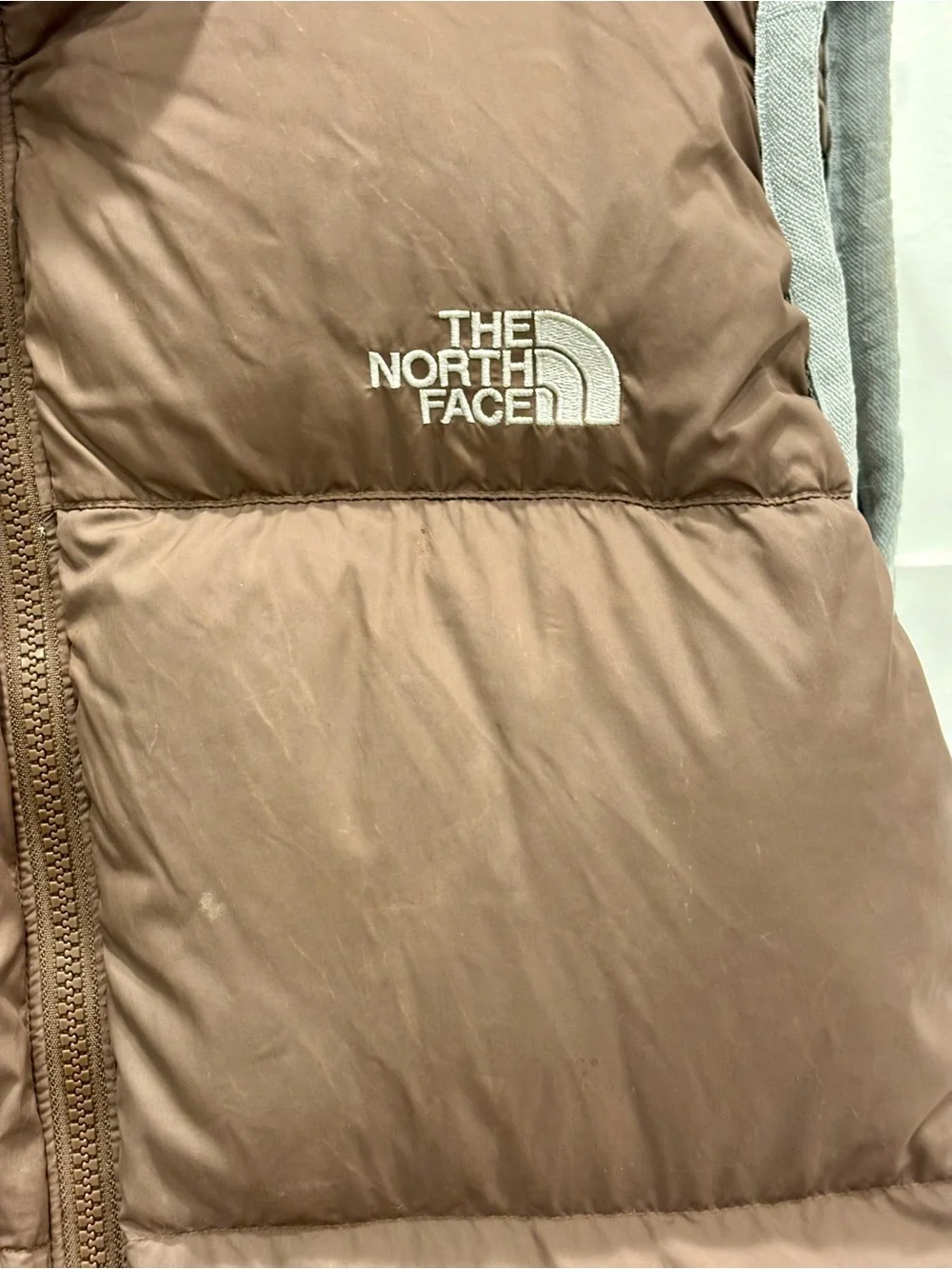 The North Face Brown Quilted Insulated 550 Down Vest Size XL